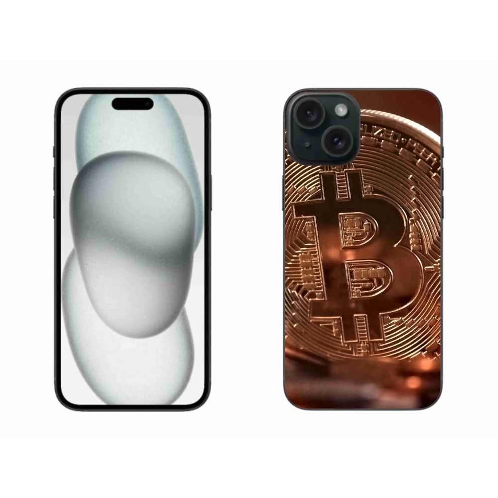 Gelový kryt mmCase na iPhone 15 Plus - bitcoin