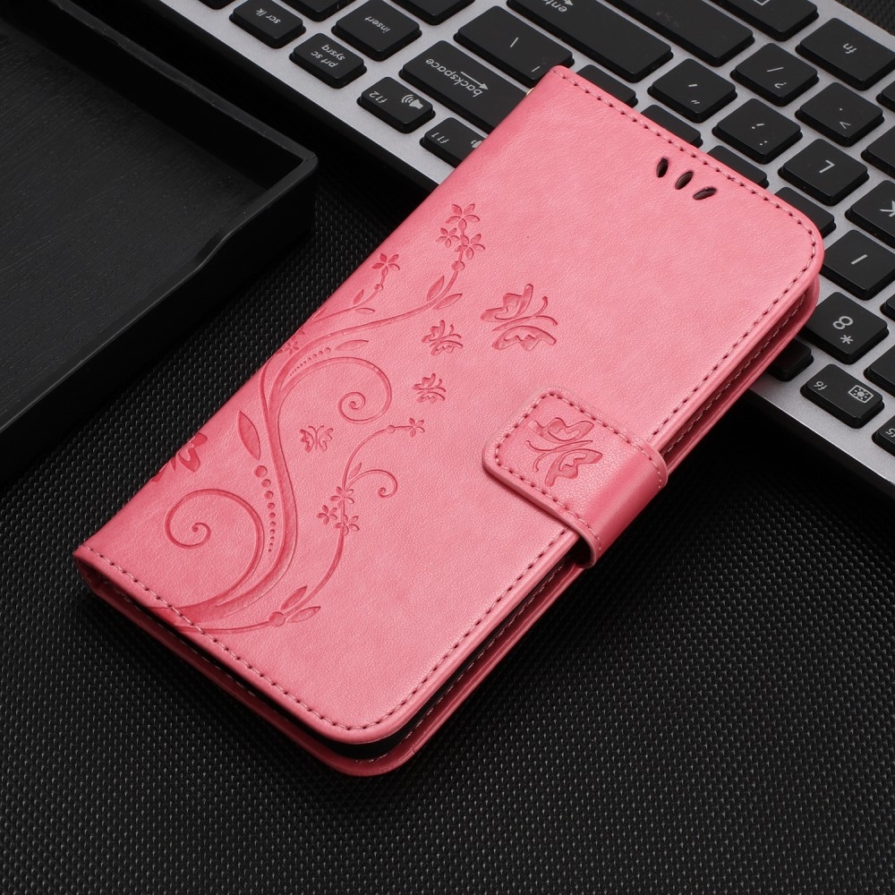 Flowers knížkové pouzdro na Xiaomi Redmi Note 14 5G - růžové