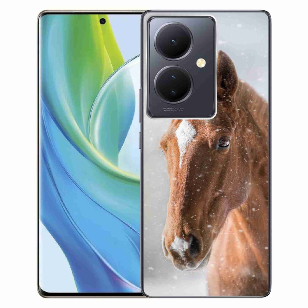 Gelový kryt mmCase na Vivo V29 Lite 5G - hnědý kůň 2