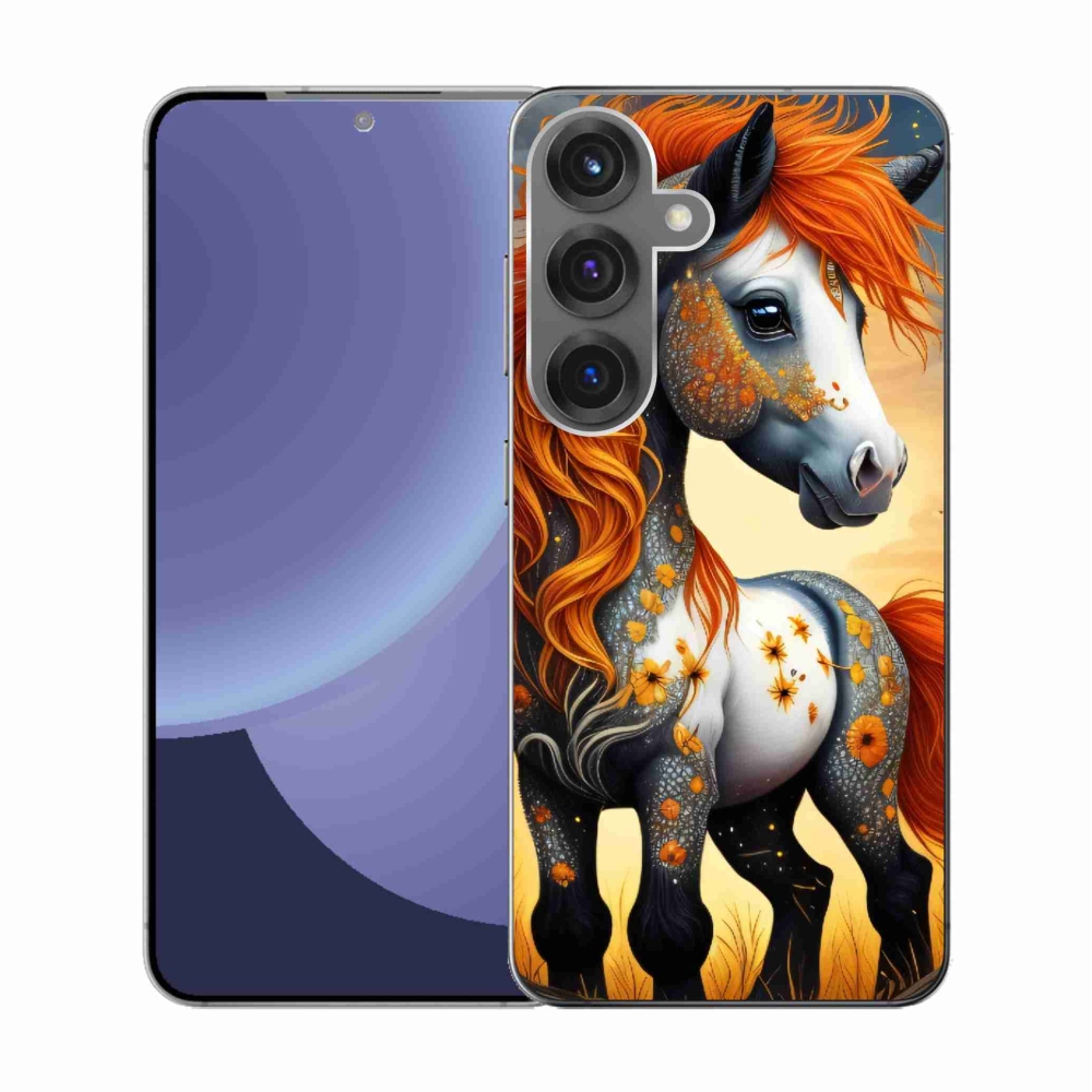 Gelový kryt mmCase na Samsung Galaxy S25 - barevný poník