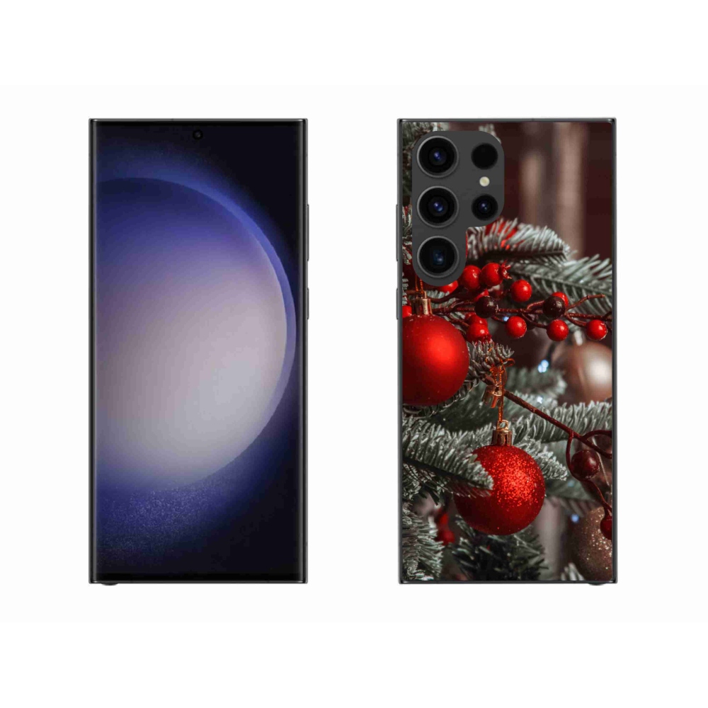 Gelový kryt mmCase na Samsung Galaxy S23 Ultra 5G - vánoční ozdoby 2