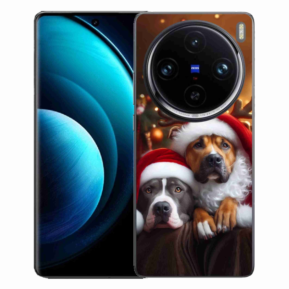 Gelový kryt mmCase na Vivo X100 Pro 5G - vánoční psi