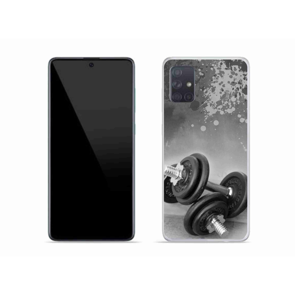 Gelový kryt mmCase na Samsung Galaxy A51 - činky 1