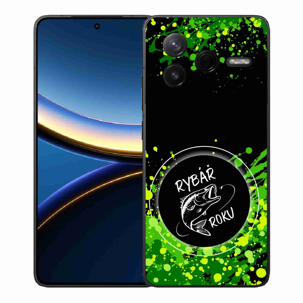 Gelový kryt mmCase na Xiaomi Poco F7 Pro - rybář roku černé pozadí