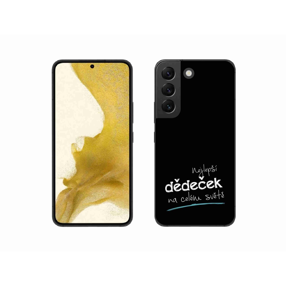 Gelový kryt mmCase na Samsung Galaxy S22 5G - nejlepší dědeček 3 černé pozadí