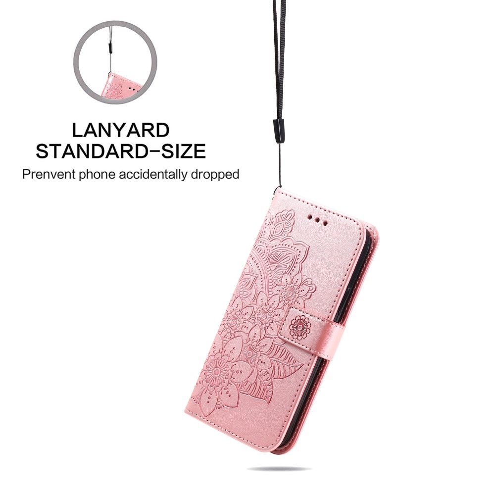 Mandala knížkové pouzdro na Xiaomi Redmi A3 - růžové