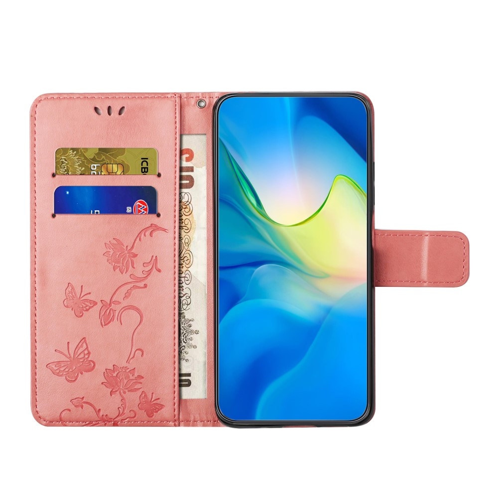 Flower knížkové pouzdro na Samsung Galaxy A35 5G - růžové