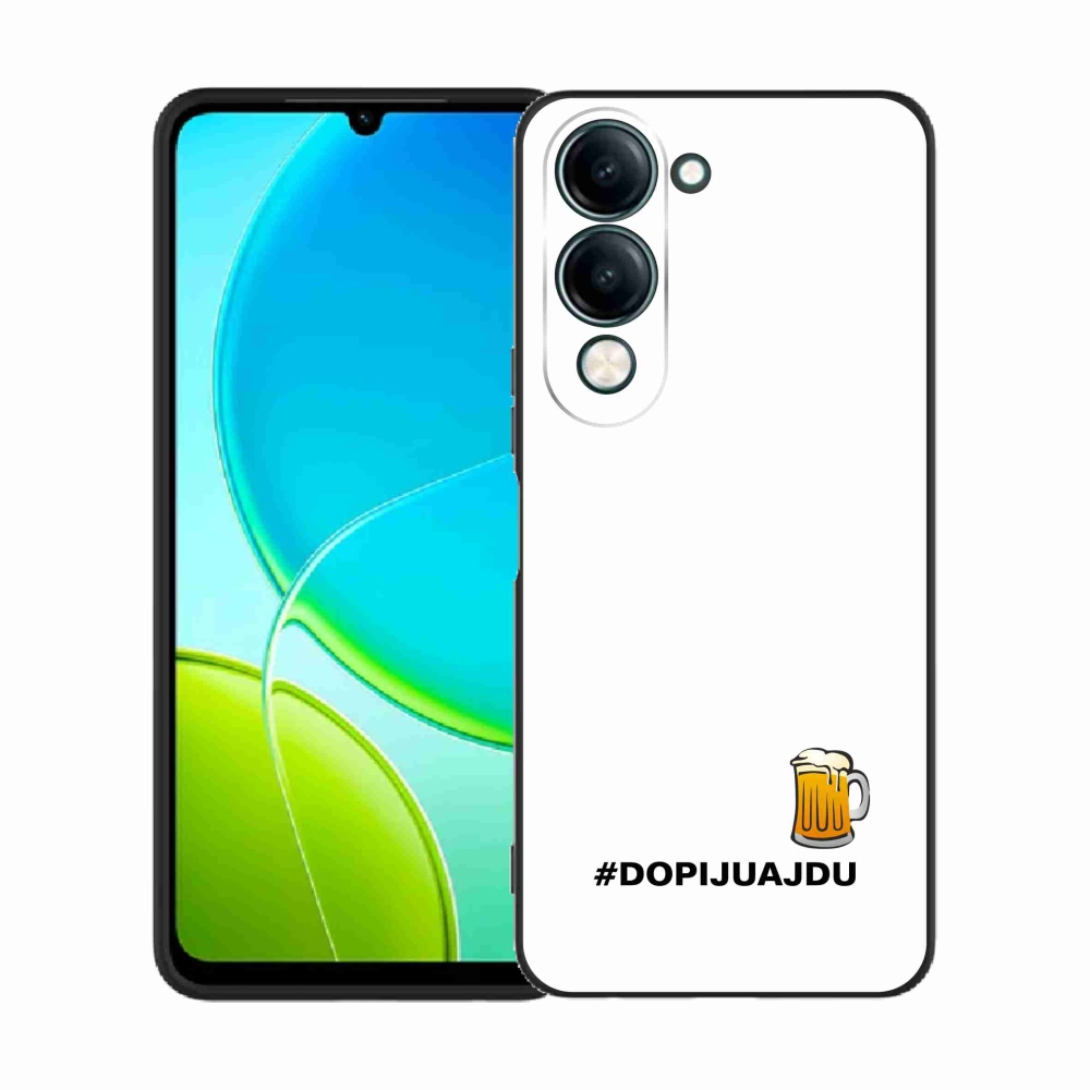 Gelový kryt mmCase na Vivo Y29s 5G - pivní motiv 1 bílé pozadí