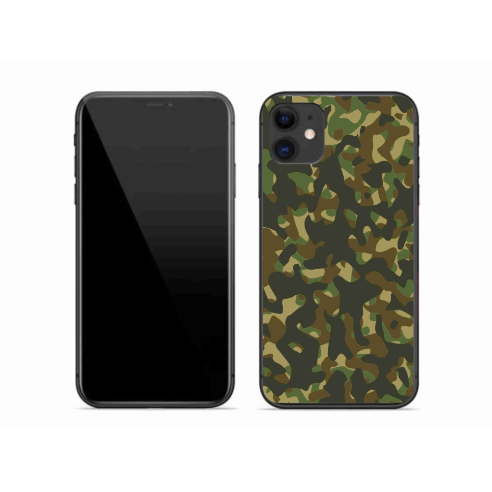 Gelový kryt mmCase na iPhone 11 - maskáčový vzor 1