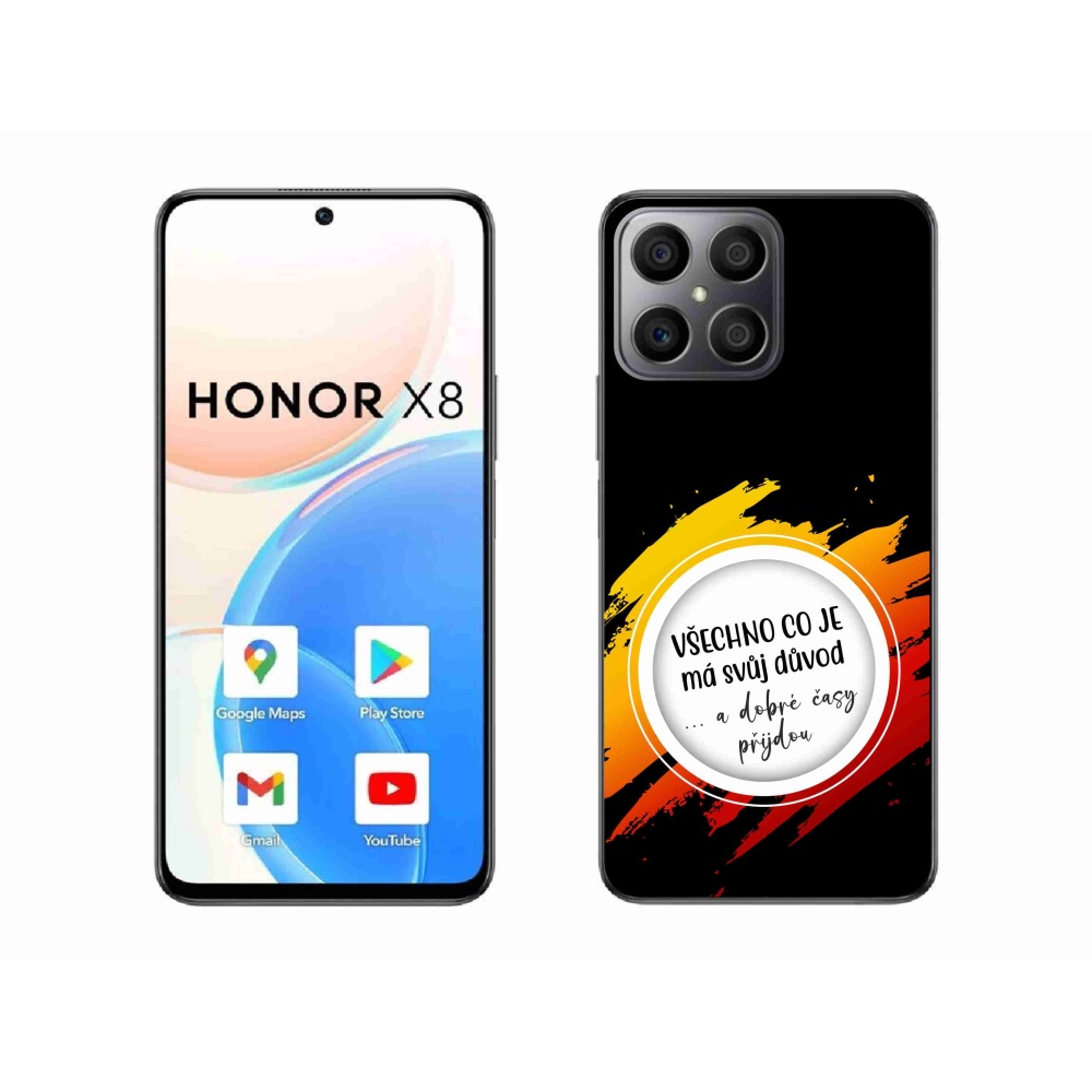 Gelový kryt mmCase na Honor X8 4G - citát 3 černé pozadí