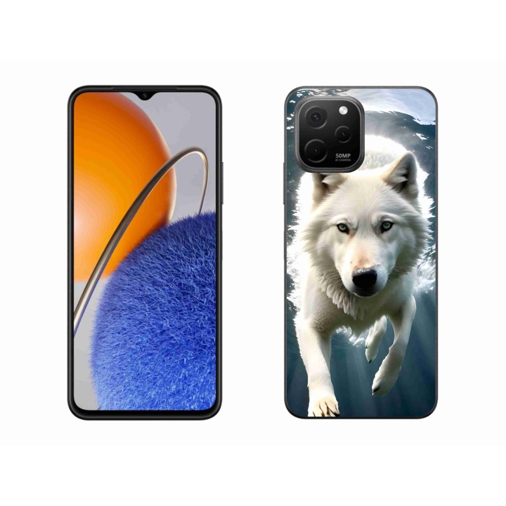 Gelový kryt mmCase na Huawei Nova Y61 - bílý vlk