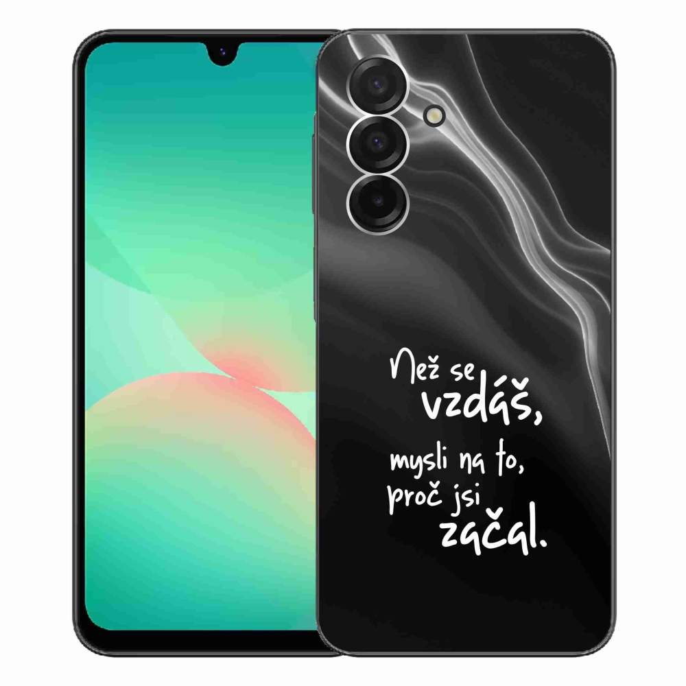 Gelový kryt mmCase na Samsung Galaxy A26 5G - citát 2 černé pozadí