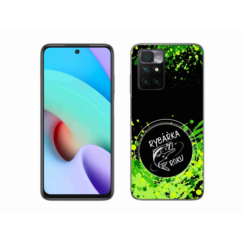 Gelový kryt mmCase na Xiaomi Redmi 10/Redmi 10 (2022) - rybářka roku černé pozadí