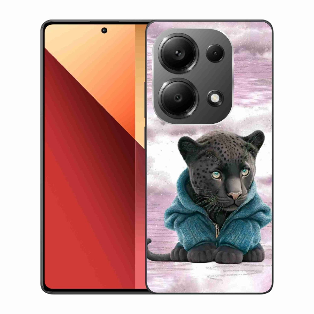 Gelový kryt mmCase na Xiaomi Redmi Note 13 Pro 4G/Poco M6 Pro - černý panter ve svetru