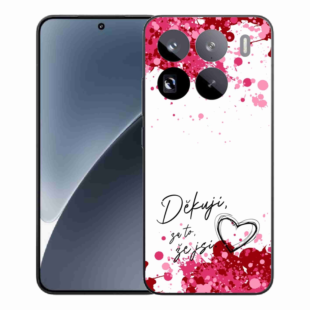 Gelový kryt mmCase na Xiaomi 15 Pro - zamilovaný text 2 bílé pozadí