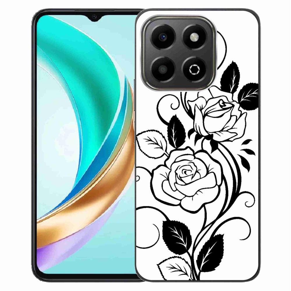 Gelový kryt mmCase na Honor X6b - černobílá růže