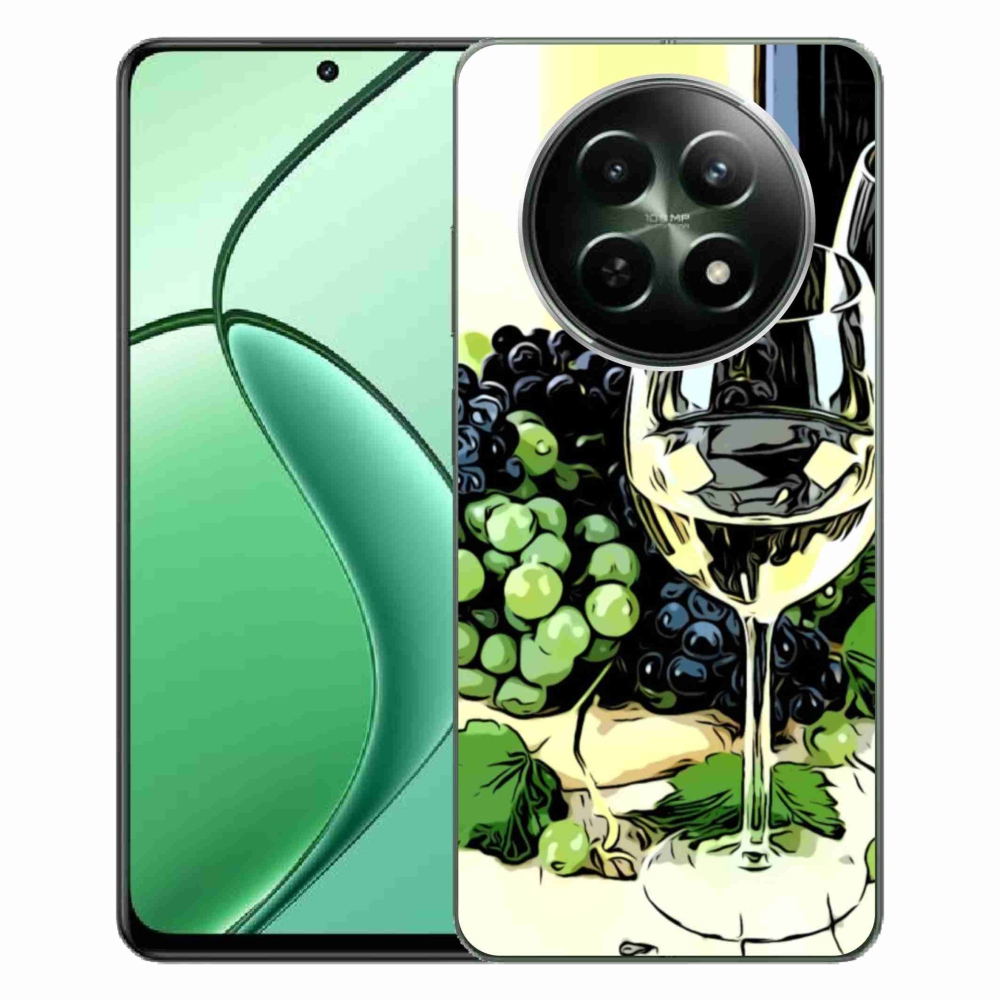 Gelový kryt mmCase na Realme 12 5G/12x 5G - sklenka vína
