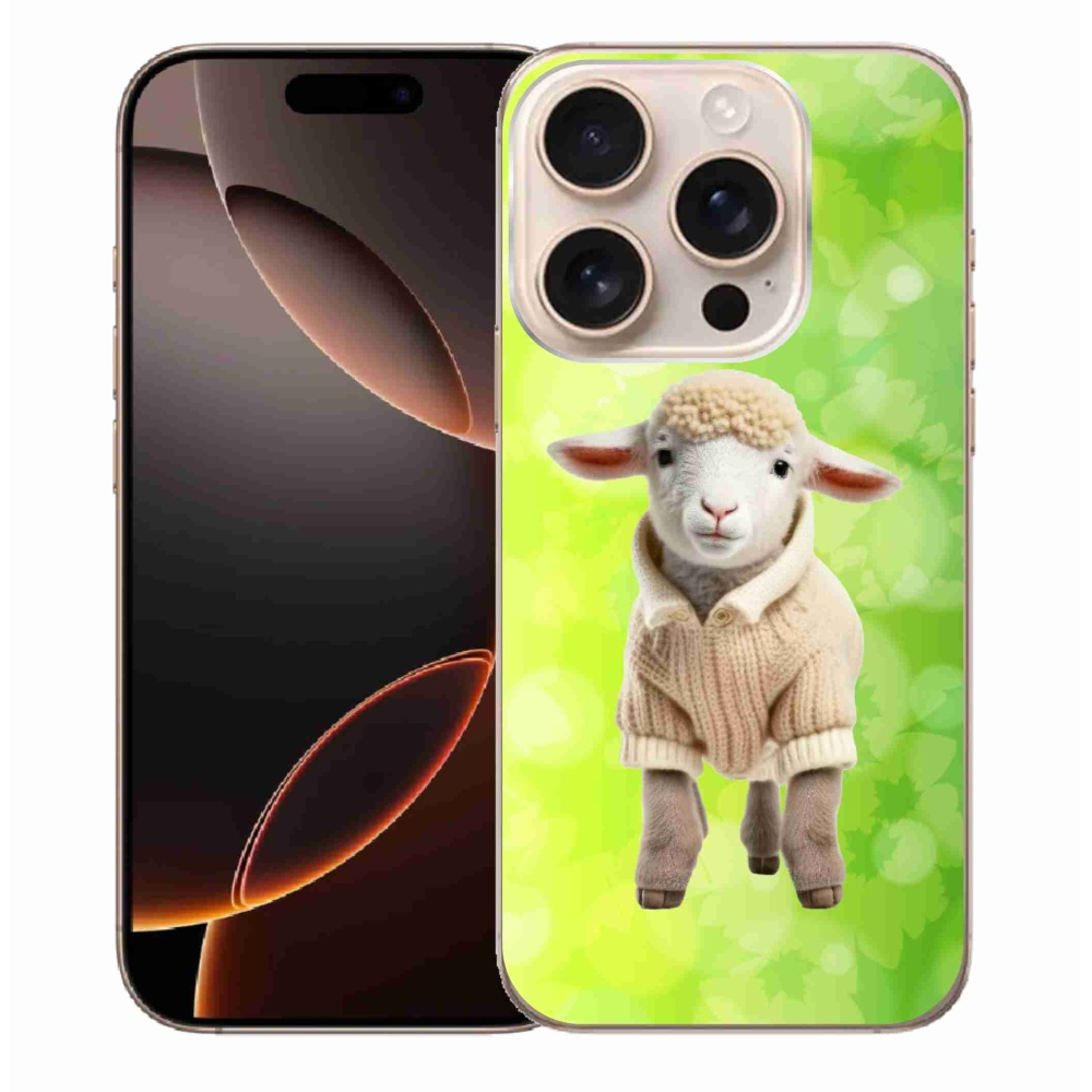 Gelový kryt mmCase na iPhone 16 Pro Max - jehně ve svetru
