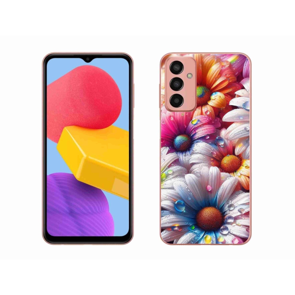 Gelový kryt mmCase na Samsung Galaxy M13 - barevné kopretiny