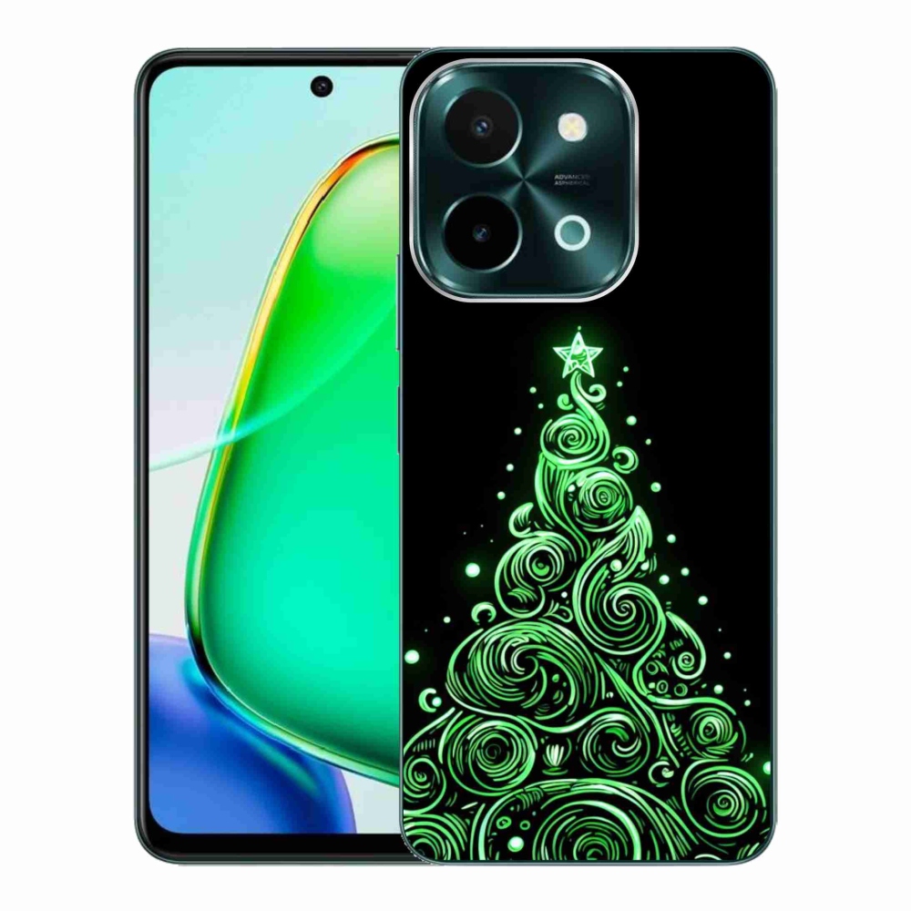 Gelový kryt mmCase na Vivo Y28 - neonový vánoční stromek 3