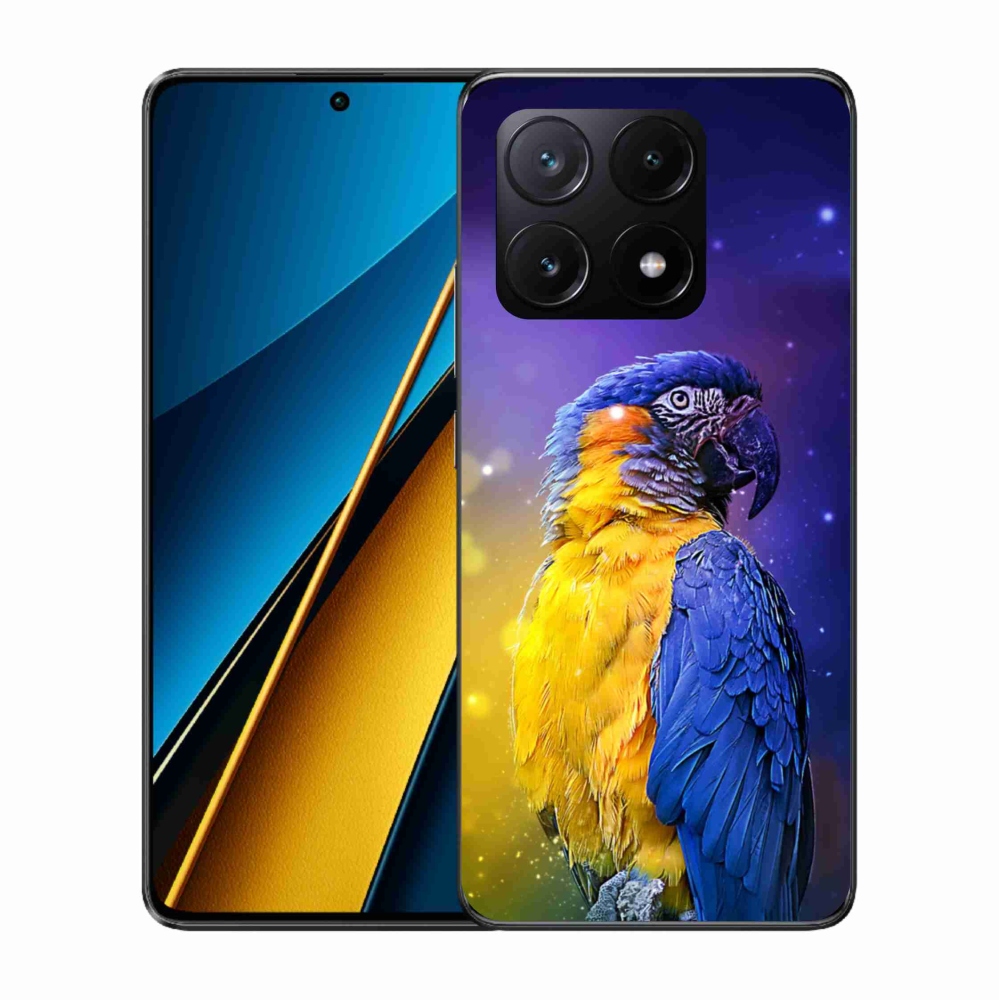Gelový obal mmCase na Xiaomi Poco X6 Pro 5G - papoušek ara 1