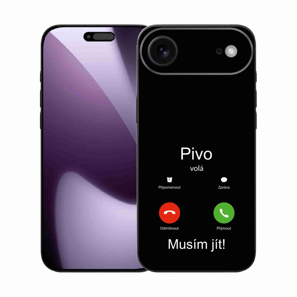 Gelový kryt mmCase na iPhone 17 Air - vtipný text 14 černé pozadí