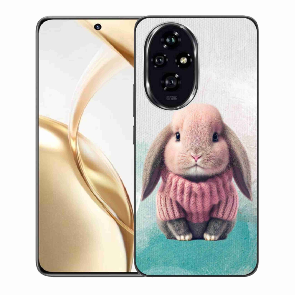 Gelový kryt mmCase na Honor 200 5G - králíček ve svetru