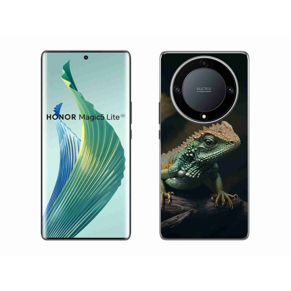 Gelový kryt mmCase na Honor Magic 5 Lite 5G - ještěr