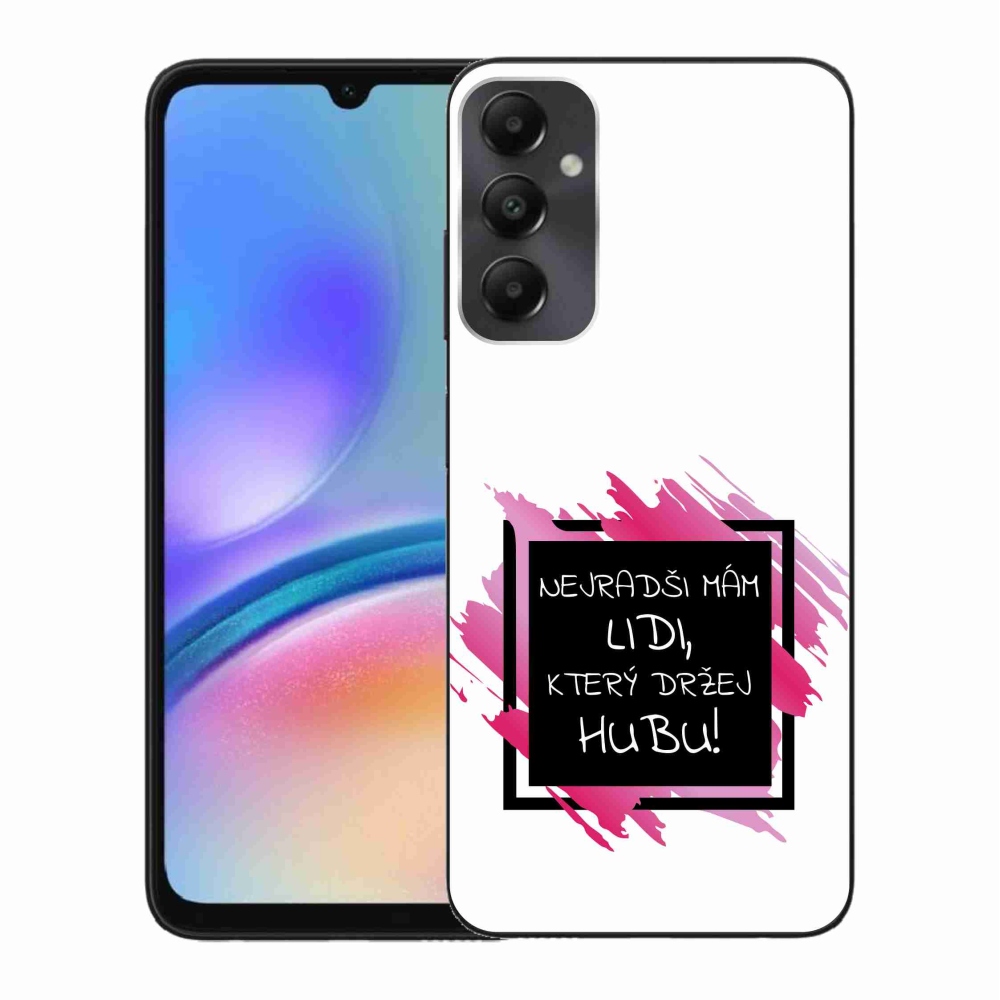 Gelový kryt mmCase na Samsung Galaxy A05s - vtipný text 7 černobílé pozadí