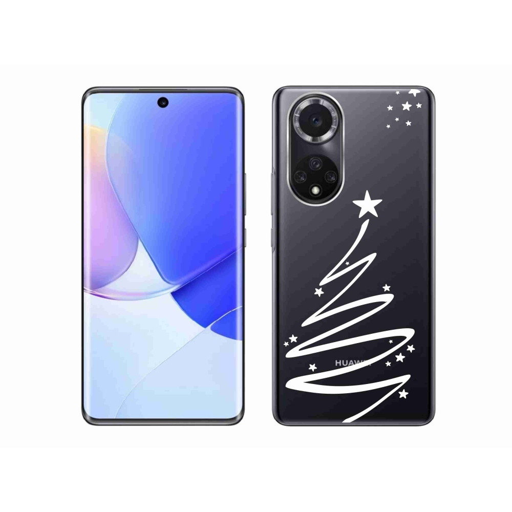 Gelový kryt mmCase na Honor 50 - bílý stromeček na průhledném pozadí