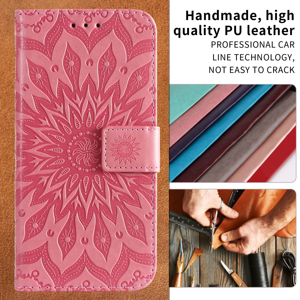 Sunflower knížkové pouzdro na Xiaomi Redmi 15C 4G/5G (173mm) - růžové