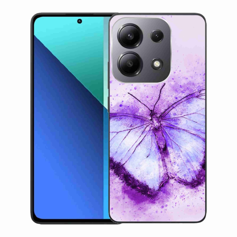 Gelový kryt mmCase na Xiaomi Redmi Note 13 - fialový motýl