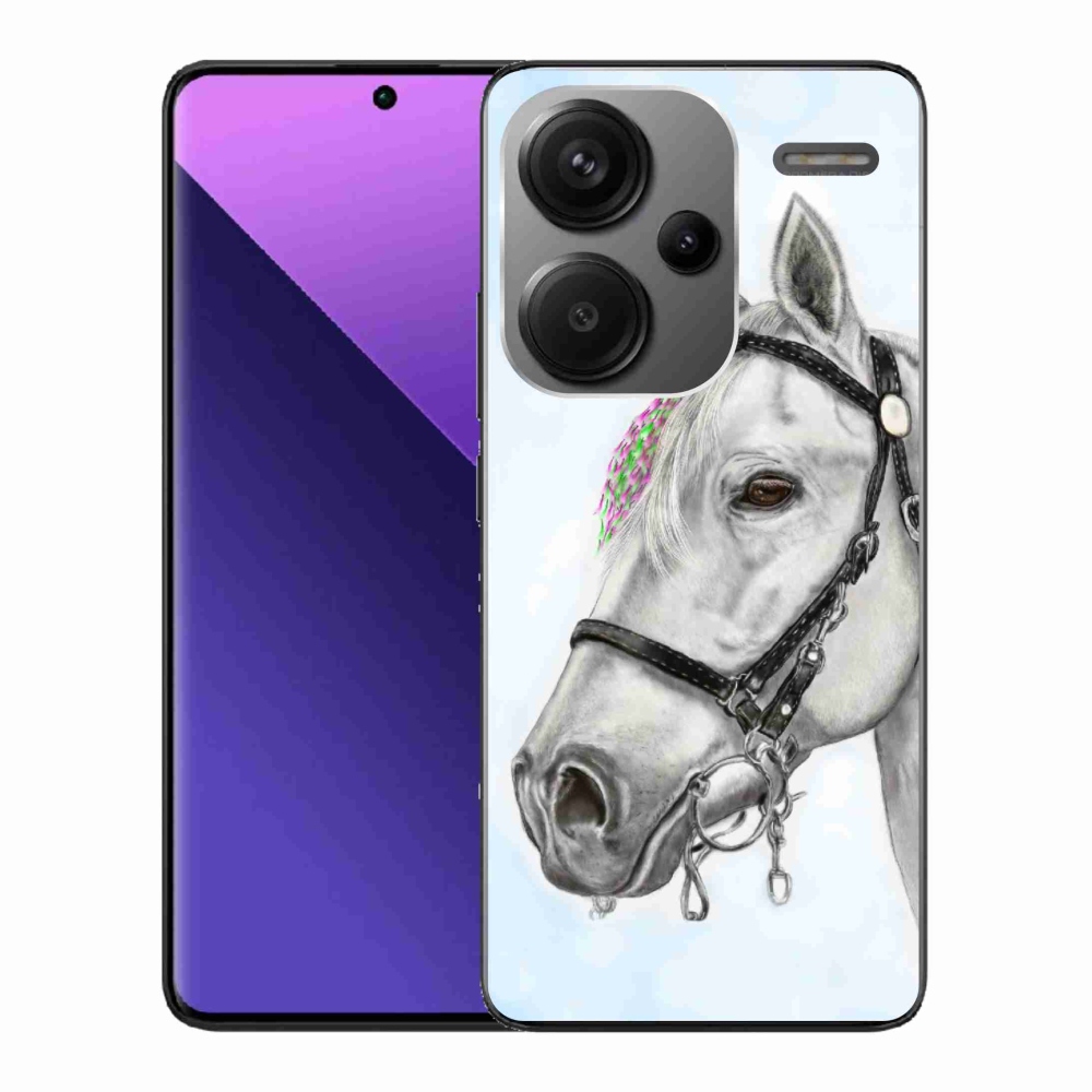 Gelový kryt mmCase na Xiaomi Redmi Note 13 Pro+ 5G - bílý kůň 1