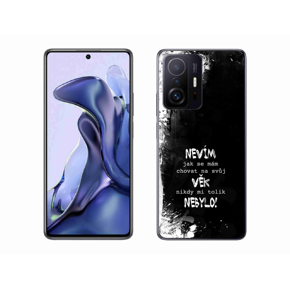 Gelový kryt mmCase na Xiaomi 11T - vtipný text 14 černé pozadí