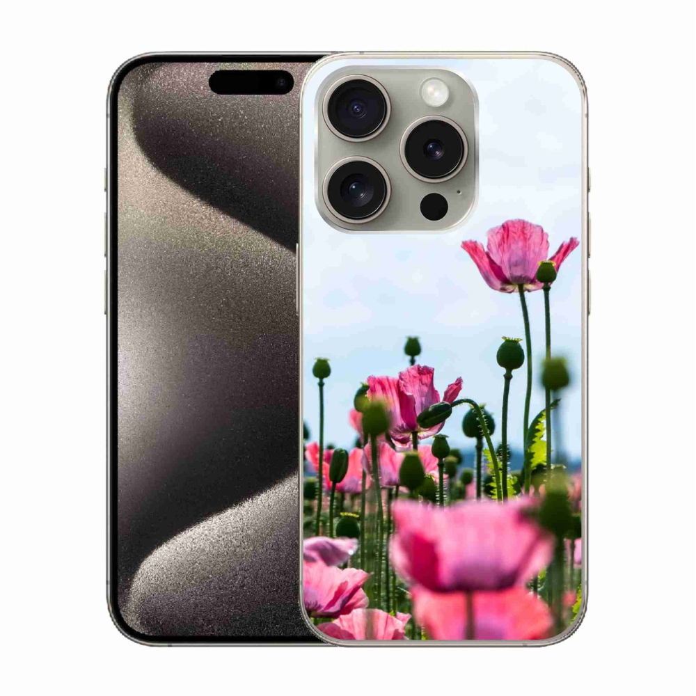 Gelový kryt mmCase na iPhone 15 Pro - vlčí mák