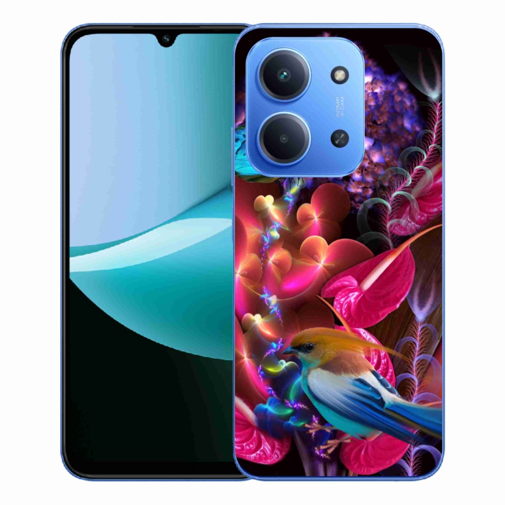 Gelový kryt mmCase na Xiaomi Redmi 15C 4G/5G (173mm) - barevné květiny