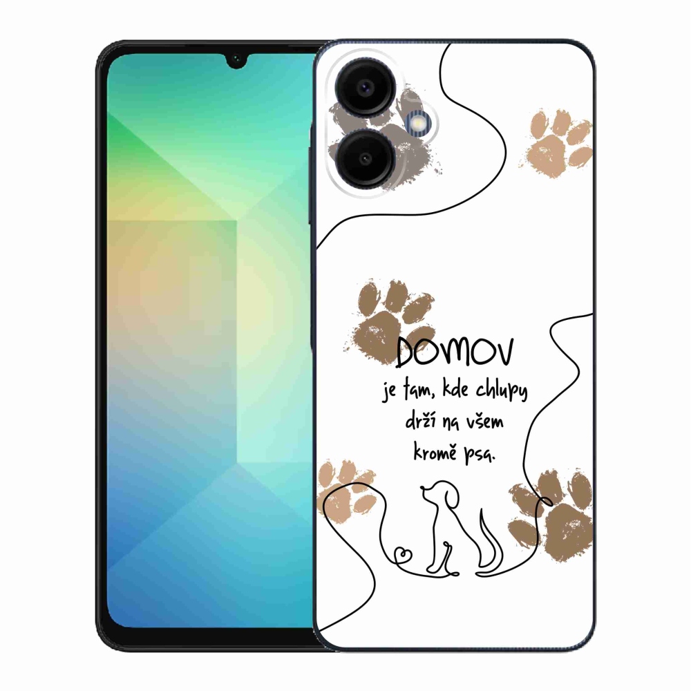 Gelový kryt mmCase na Samsung Galaxy A06 4G - psí motiv bílé pozadí