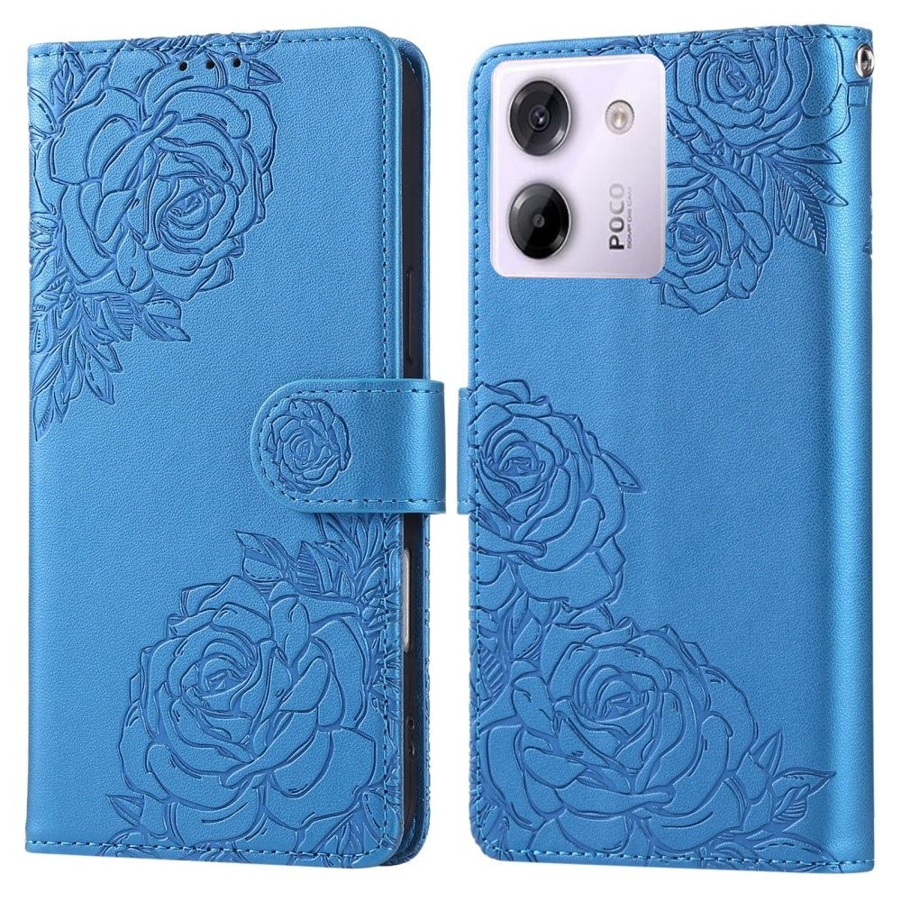 Rose knížkové pouzdro na Xiaomi Poco M7 Pro 5G/Note 14 5G - modré
