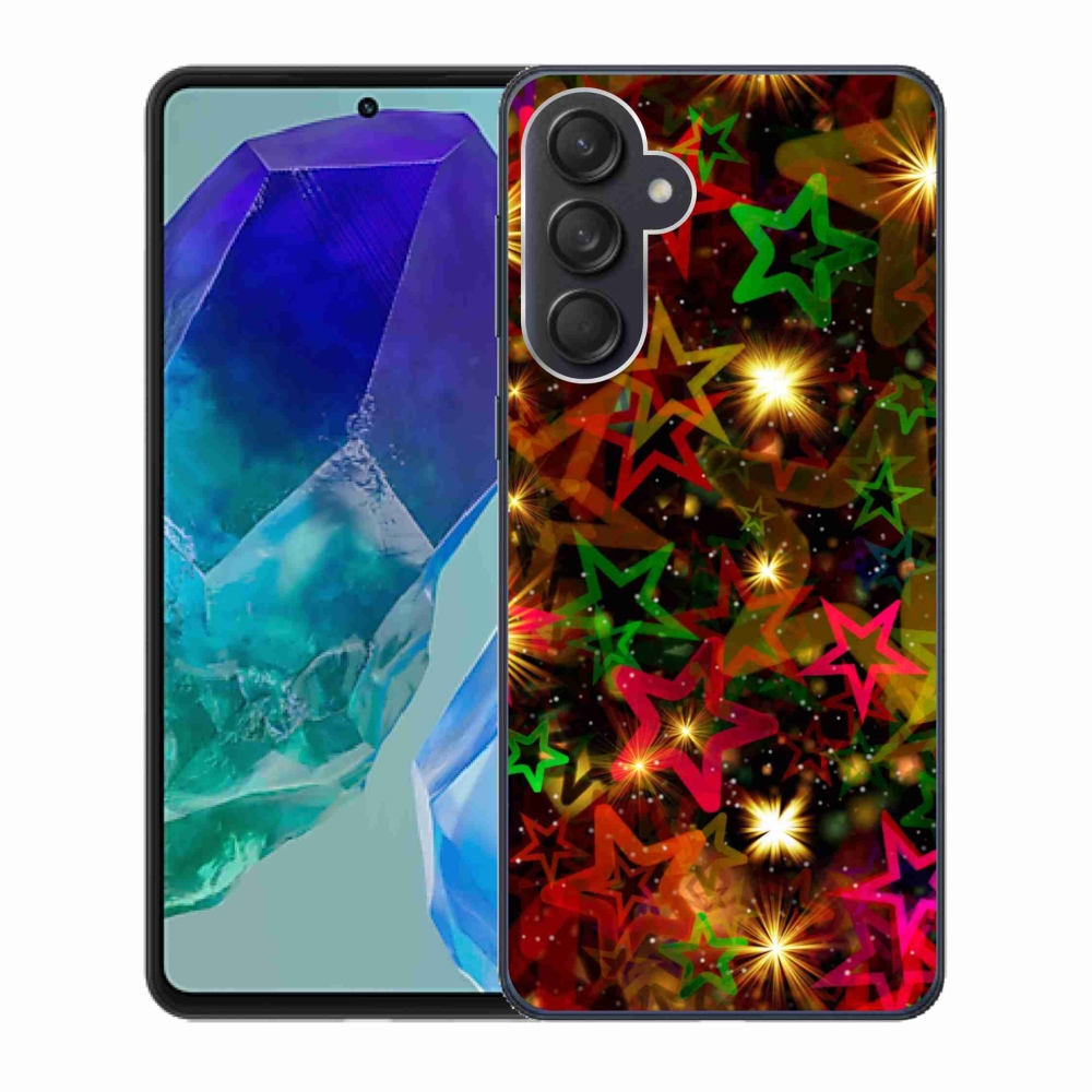 Gelový kryt mmCase na Samsung Galaxy M55 5G - barevné hvězdičky