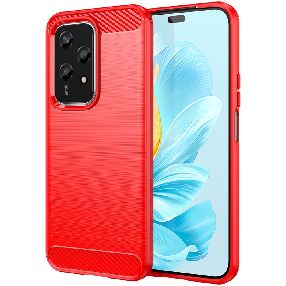 Carbon odolný gelový obal na Honor 200 Lite 5G - červený