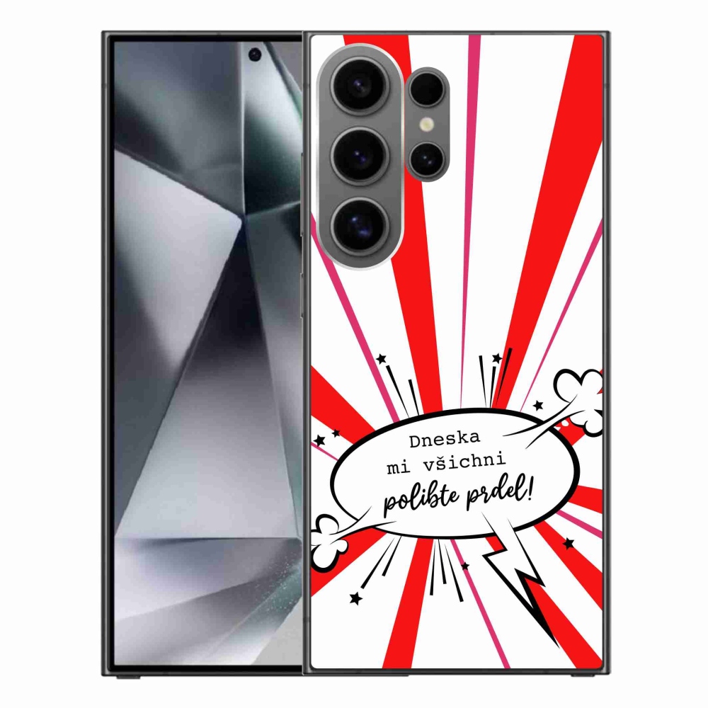 Gelový kryt mmCase na Samsung Galaxy S24 Ultra - vtipný text 15 bílé pozadí