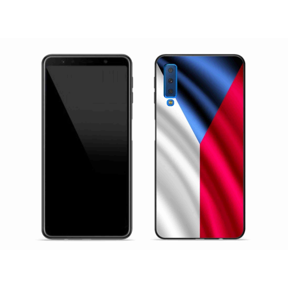 Gelový kryt mmCase na mobil Samsung Galaxy A7 (2018) - česká vlajka