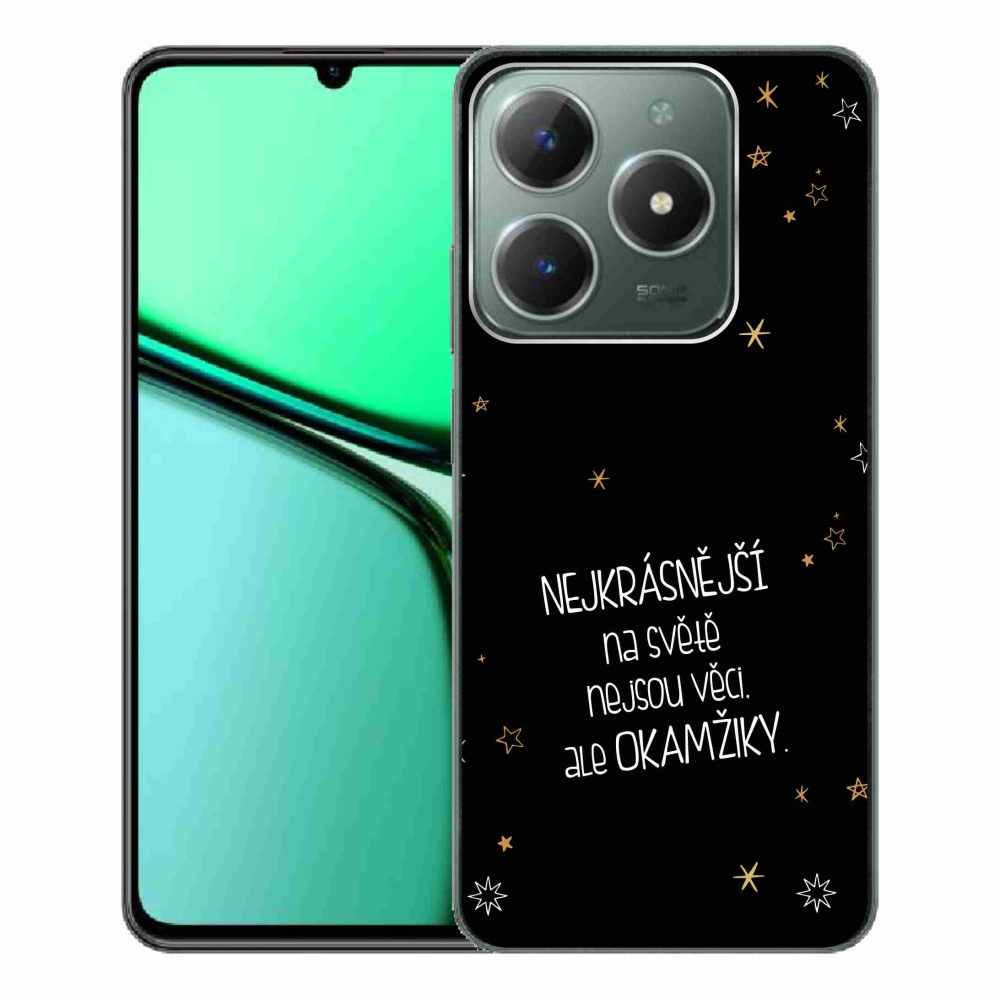 Gelový kryt mmCase na Realme C61 - citát 4 černé pozadí