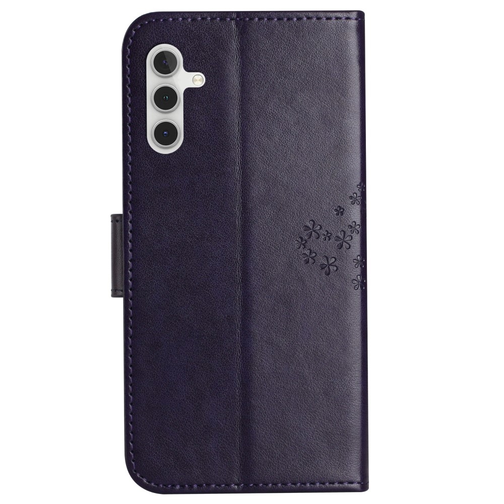 Tree knížkové pouzdro na Samsung Galaxy S23 FE - tmavěfialové