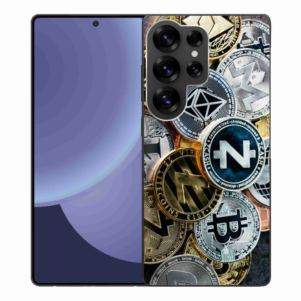 Gelový kryt mmCase na Samsung Galaxy S25 Ultra - kryptoměny