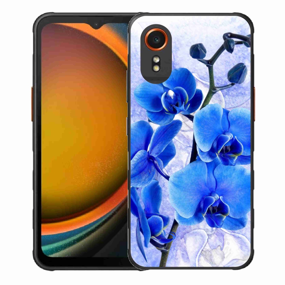 Gelový kryt mmCase na Samsung Galaxy Xcover 7 - modré květy