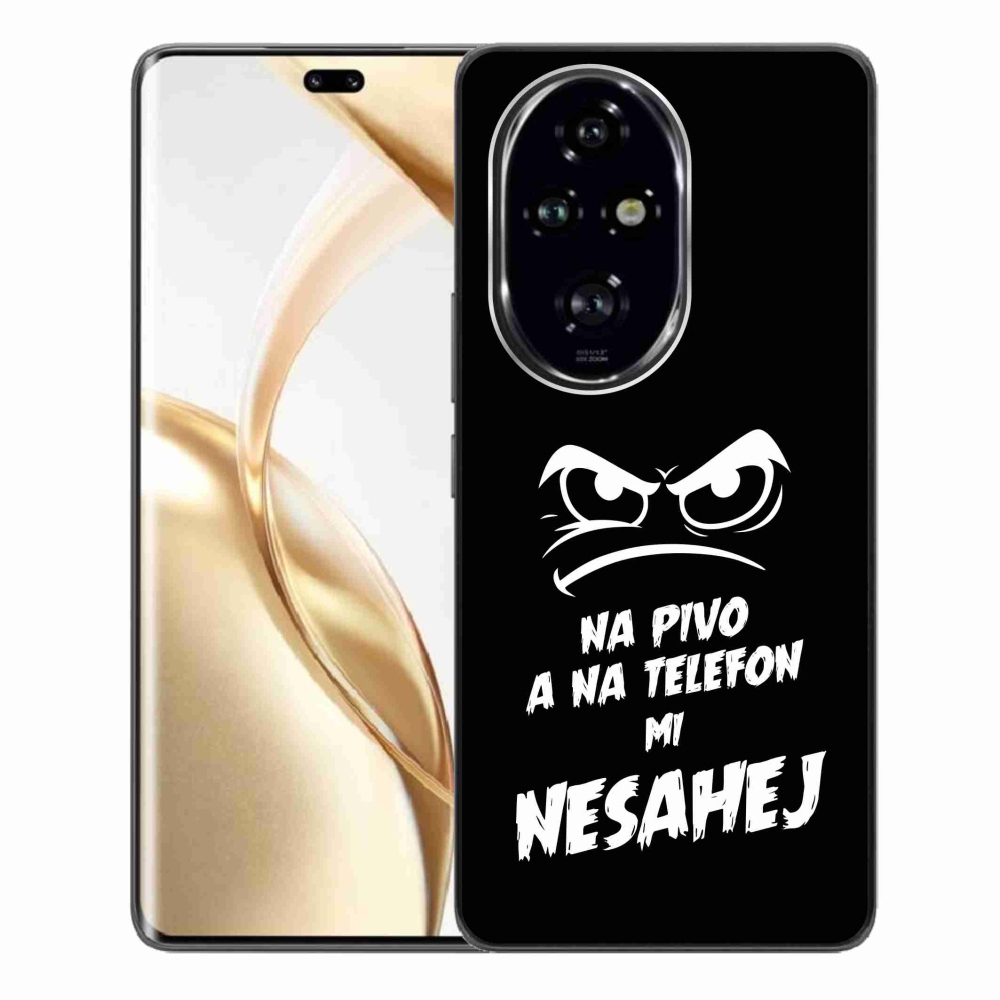 Gelový kryt mmCase na Honor 200 Pro 5G - pivní motiv 2 černé pozadí