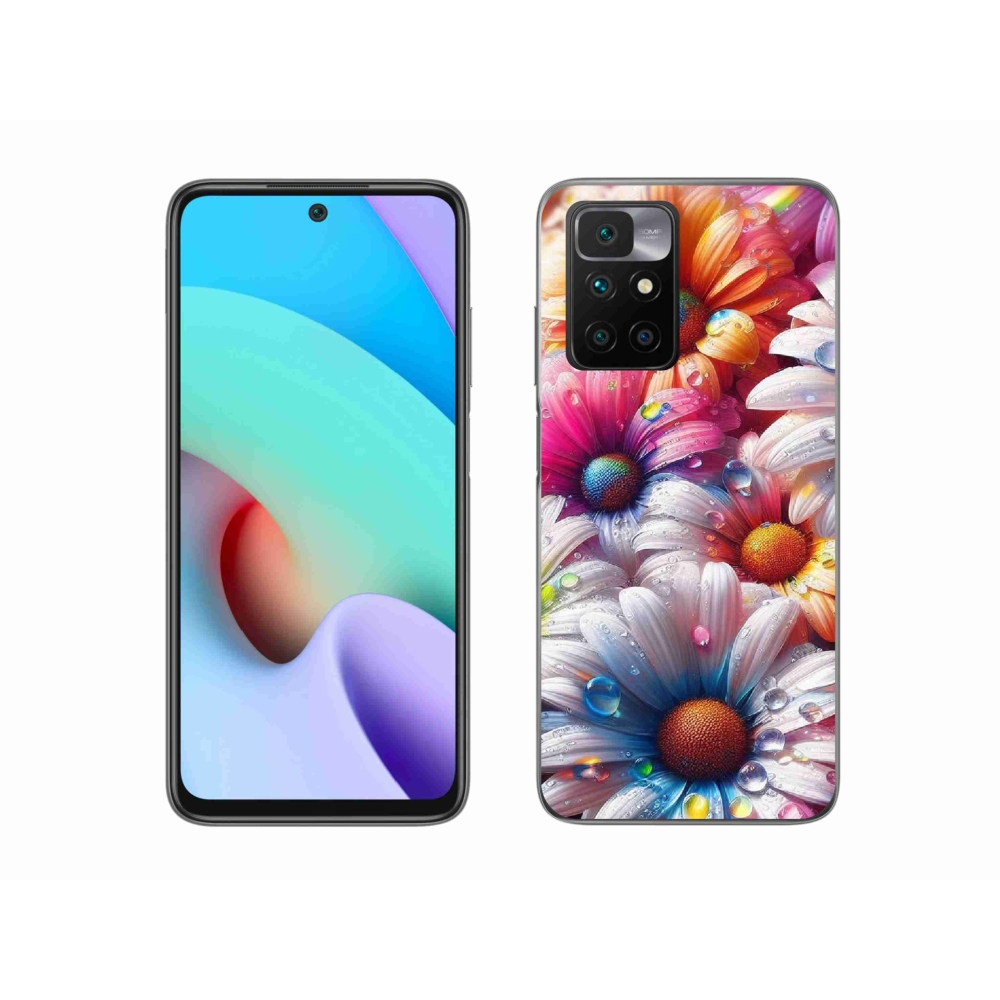 Gelový kryt mmCase na Xiaomi Redmi 10/Redmi 10 (2022) - barevné kopretiny