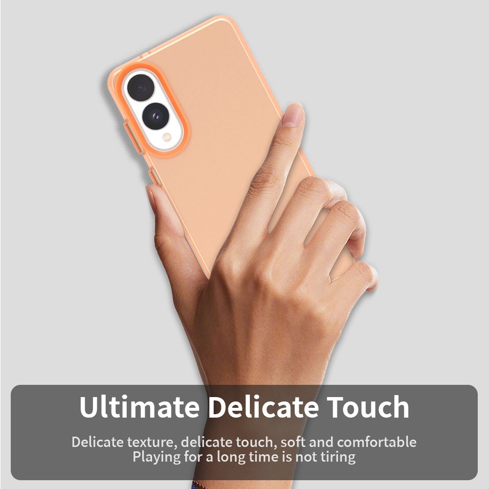 Candys matný gelový obal na Samsung Galaxy S25 Edge - oranžový