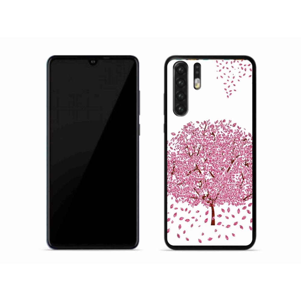 Gelový kryt mmCase na mobil Huawei P30 Pro - kreslený strom s listy